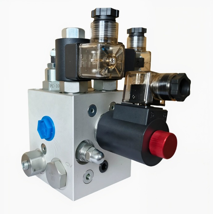 Integrated Hydraulic Manifold with Solenoid Valves
