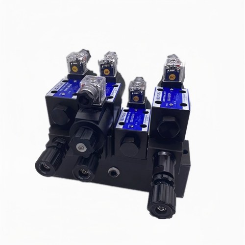 Manifold Mounted Solenoid Valve Bank with Adjustable Flow Valves